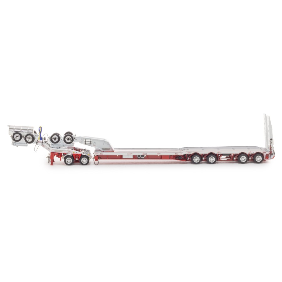 Drake ZT09347 Drake 4x8 Swingwing Gooseneck Drop Deck Trailer & 2x8 Dolly Bowers 10th Anniversary - Scale 1:50 