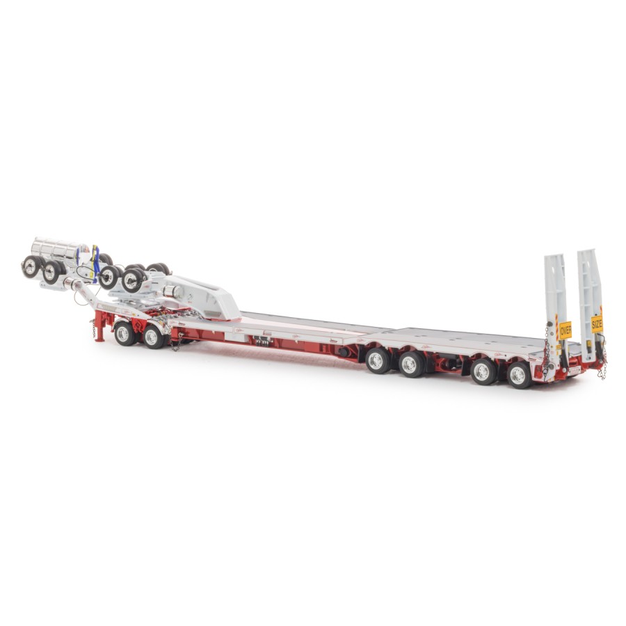 Drake ZT09347 Drake 4x8 Swingwing Gooseneck Drop Deck Trailer & 2x8 Dolly Bowers 10th Anniversary - Scale 1:50 