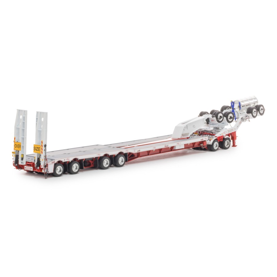 Drake ZT09347 Drake 4x8 Swingwing Gooseneck Drop Deck Trailer & 2x8 Dolly Bowers 10th Anniversary - Scale 1:50 