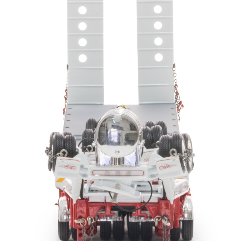 Drake ZT09347 Drake 4x8 Swingwing Gooseneck Drop Deck Trailer & 2x8 Dolly Bowers 10th Anniversary - Scale 1:50 