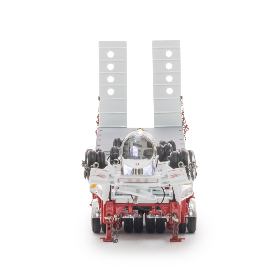 Drake ZT09347 Drake 4x8 Swingwing Gooseneck Drop Deck Trailer & 2x8 Dolly Bowers 10th Anniversary - Scale 1:50 