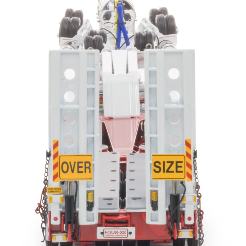 Drake ZT09347 Drake 4x8 Swingwing Gooseneck Drop Deck Trailer & 2x8 Dolly Bowers 10th Anniversary - Scale 1:50 