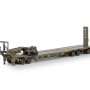Drake ZT09350 Drake 4x8 Swingwing Gooseneck Drop Deck Trailer & 2x8 Dolly Australian Army - Scale 1:50