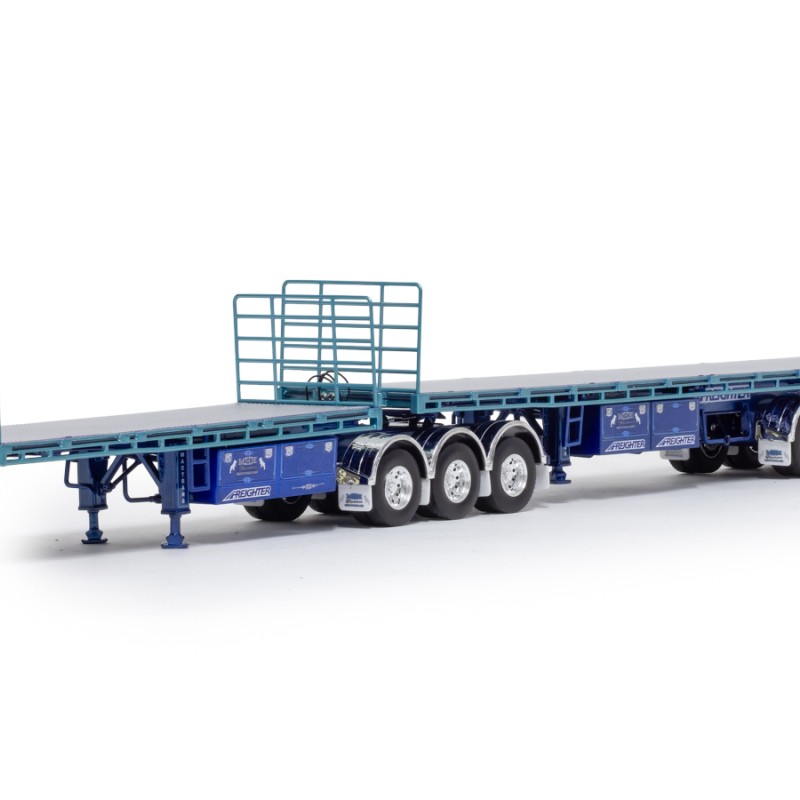 Drake ZT09356 AUSTRALIAN Maxitrans Freighter B Double Flat Top Trailer Set Mactrans - Scale 1:50