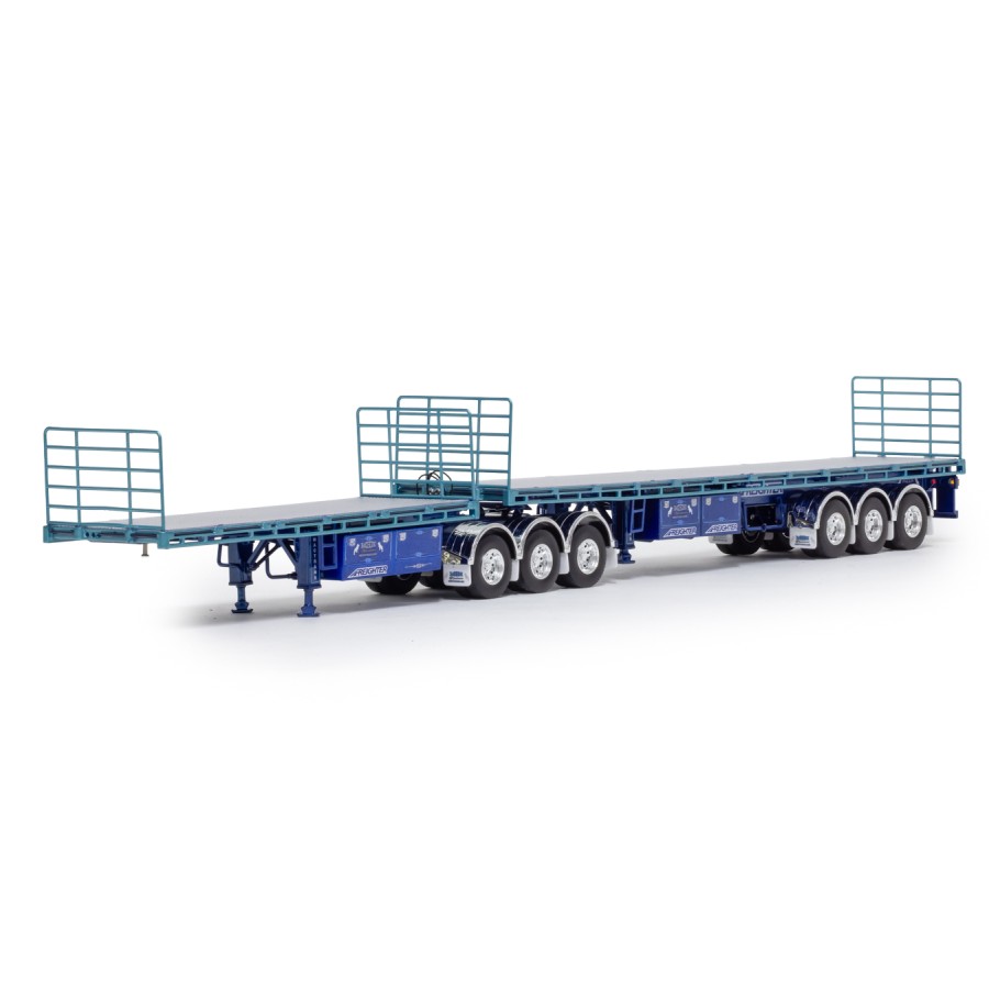 Drake ZT09356 AUSTRALIAN Maxitrans Freighter B Double Flat Top Trailer Set Mactrans - Scale 1:50
