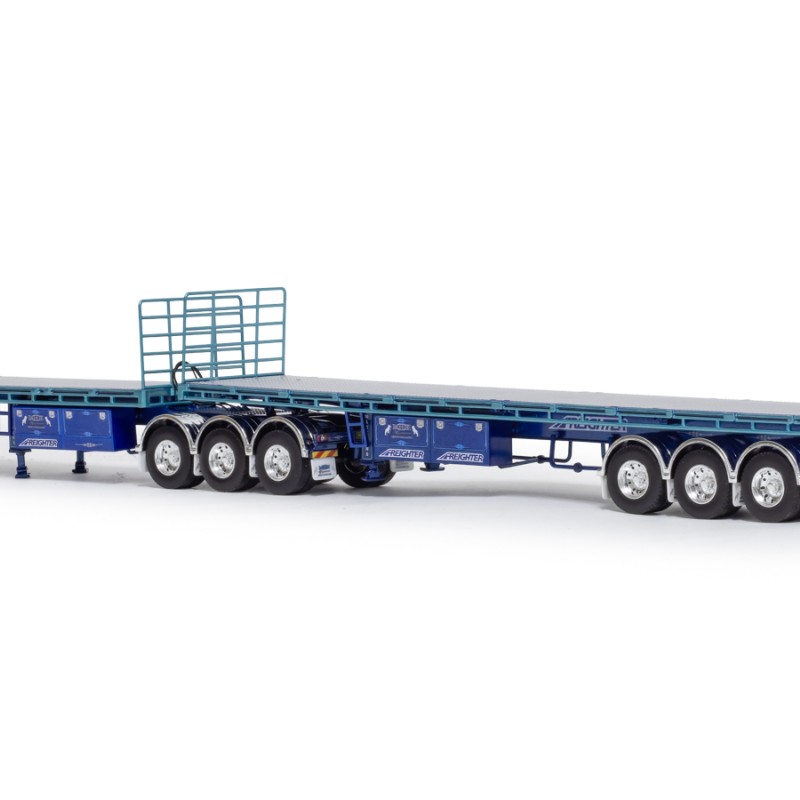 Drake ZT09356 AUSTRALIAN Maxitrans Freighter B Double Flat Top Trailer Set Mactrans - Scale 1:50