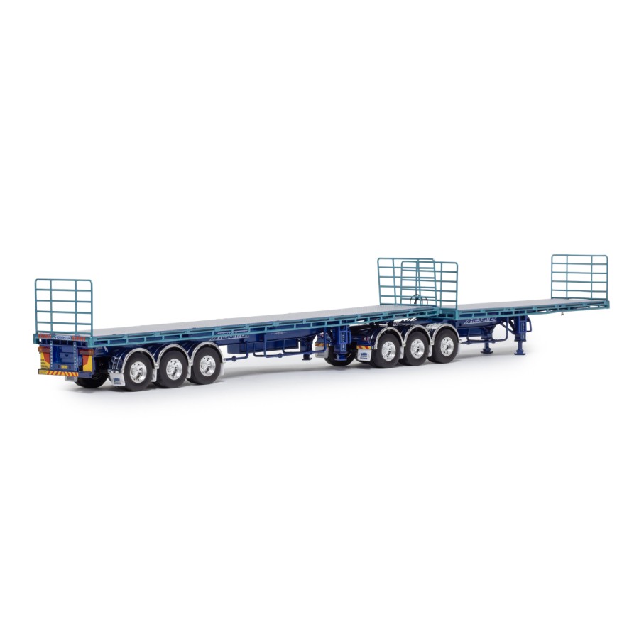Drake ZT09356 AUSTRALIAN Maxitrans Freighter B Double Flat Top Trailer Set Mactrans - Scale 1:50