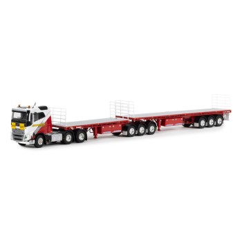 WSI 01-3910 – Volvo FH4 6x4 Prime Mover with B-Double Trailer – Borger Cranes - Scale 1:50