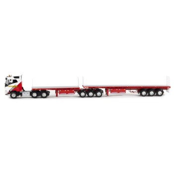 WSI 01-3910 – Volvo FH4 6x4 Prime Mover with B-Double Trailer – Borger Cranes - Scale 1:50