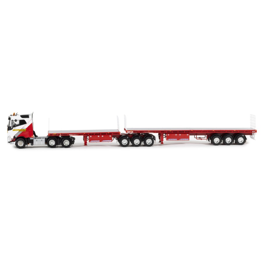WSI 01-3910 – Volvo FH4 6x4 Prime Mover with B-Double Trailer – Borger Cranes - Scale 1:50