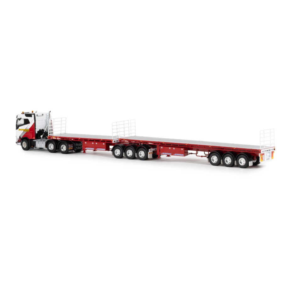 WSI 01-3910 – Volvo FH4 6x4 Prime Mover with B-Double Trailer – Borger Cranes - Scale 1:50
