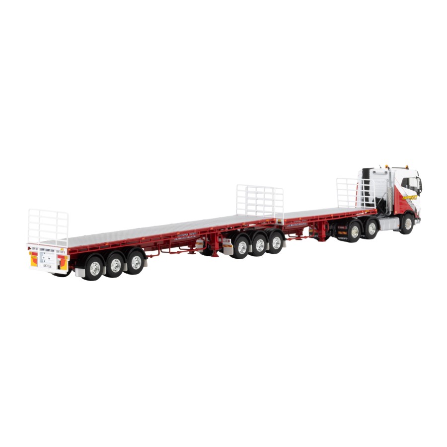 WSI 01-3910 – Volvo FH4 6x4 Prime Mover with B-Double Trailer – Borger Cranes - Scale 1:50