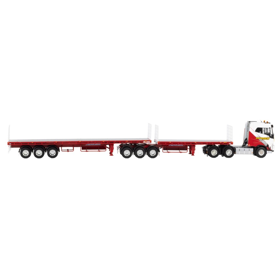 WSI 01-3910 – Volvo FH4 6x4 Prime Mover with B-Double Trailer – Borger Cranes - Scale 1:50