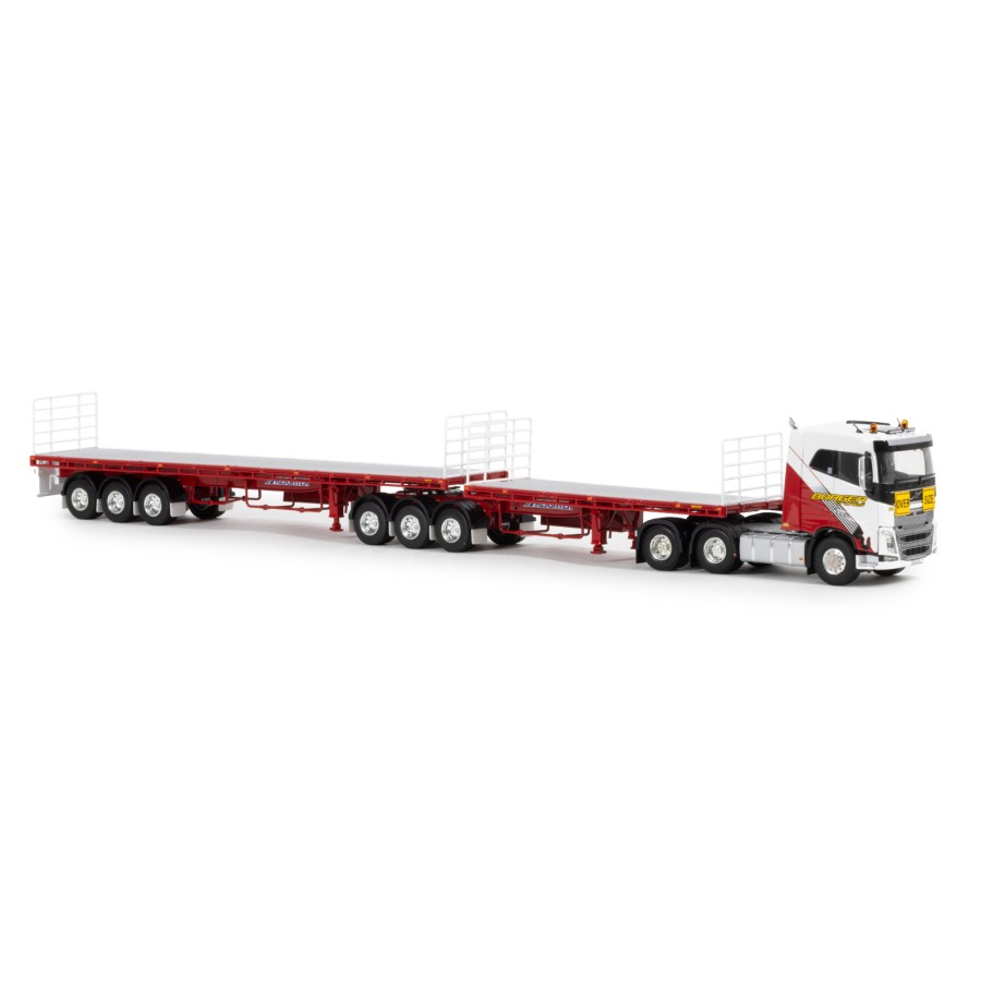 WSI 01-3910 – Volvo FH4 6x4 Prime Mover with B-Double Trailer – Borger Cranes - Scale 1:50