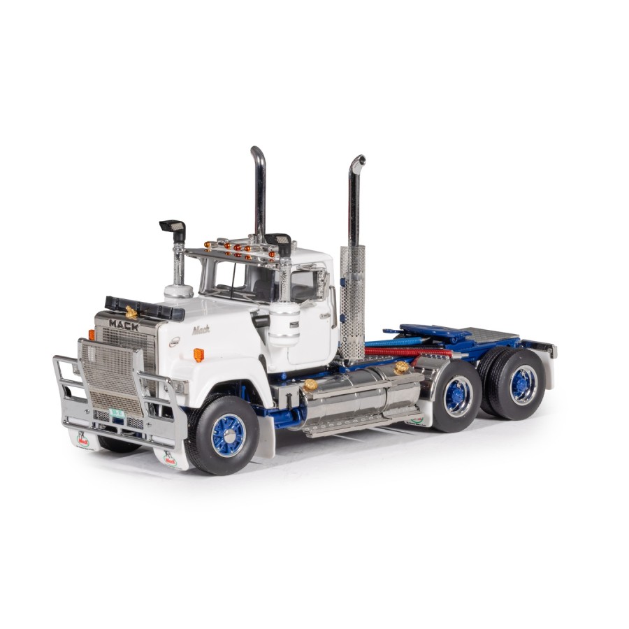 Drake Collectibles Z01715 - Mack Superliner Day Cab 6x4 Prime Mover Series 1 White Blue - Scale 1:50