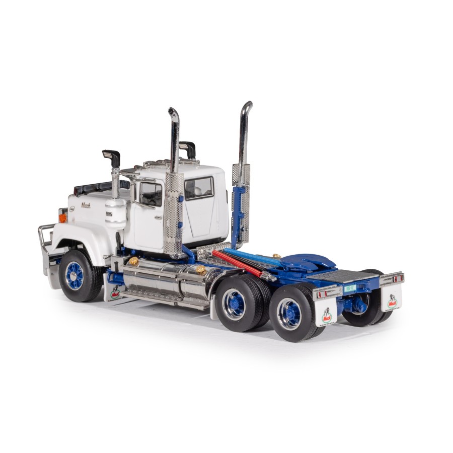 Drake Collectibles Z01715 - Mack Superliner Day Cab 6x4 Prime Mover Series 1 White Blue - Scale 1:50