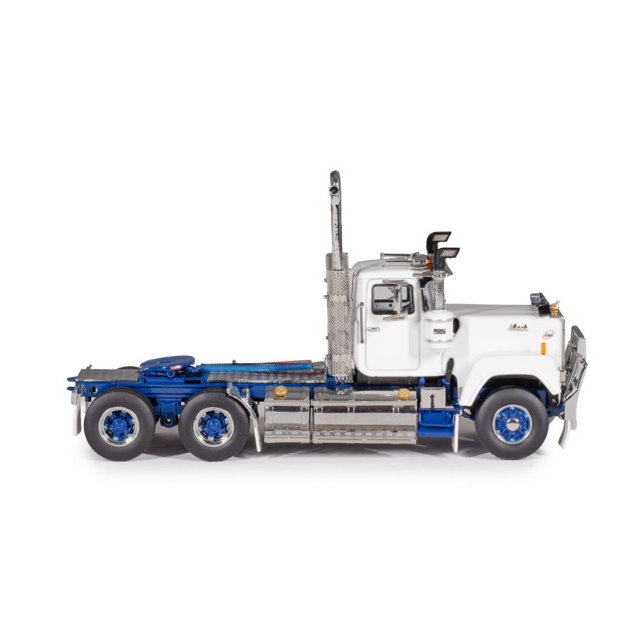 Drake Collectibles Z01715 - Mack Superliner Day Cab 6x4 Prime Mover Series 1 White Blue - Scale 1:50