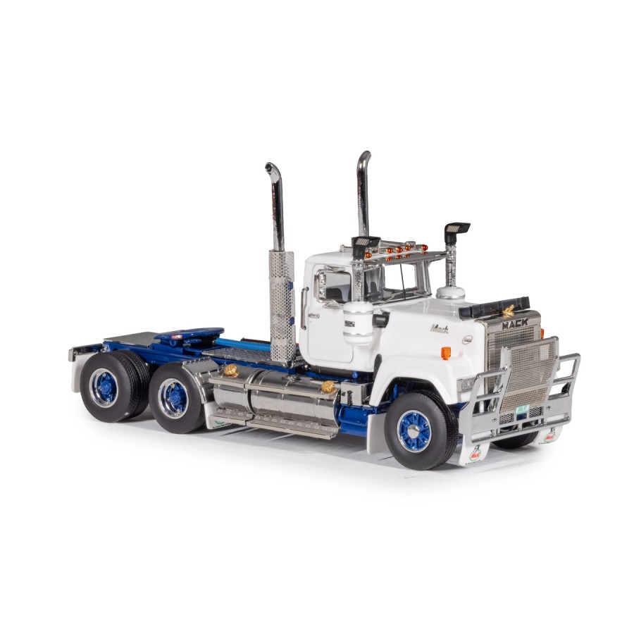 Drake Collectibles Z01715 - Mack Superliner Day Cab 6x4 Prime Mover Series 1 White Blue - Scale 1:50