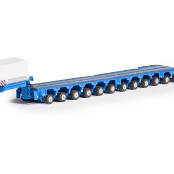 Drake Collectibles ZT09372 Scheuerle Low Loader Steerable Trailer Set Light Blue McAleese Style - Scale 1:50