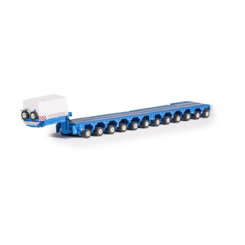 Drake Collectibles ZT09372 Scheuerle Low Loader Steerable Trailer Set Light Blue McAleese Style - Scale 1:50