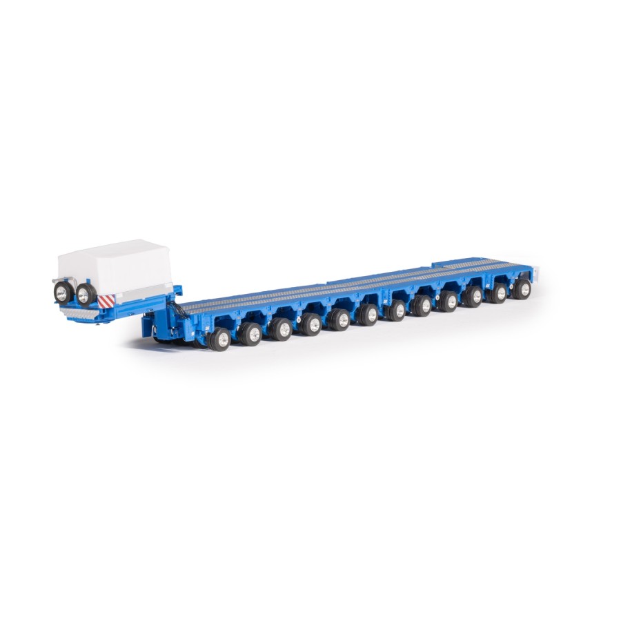 Drake Collectibles ZT09372 Scheuerle Low Loader Steerable Trailer Set Light Blue McAleese Style - Scale 1:50