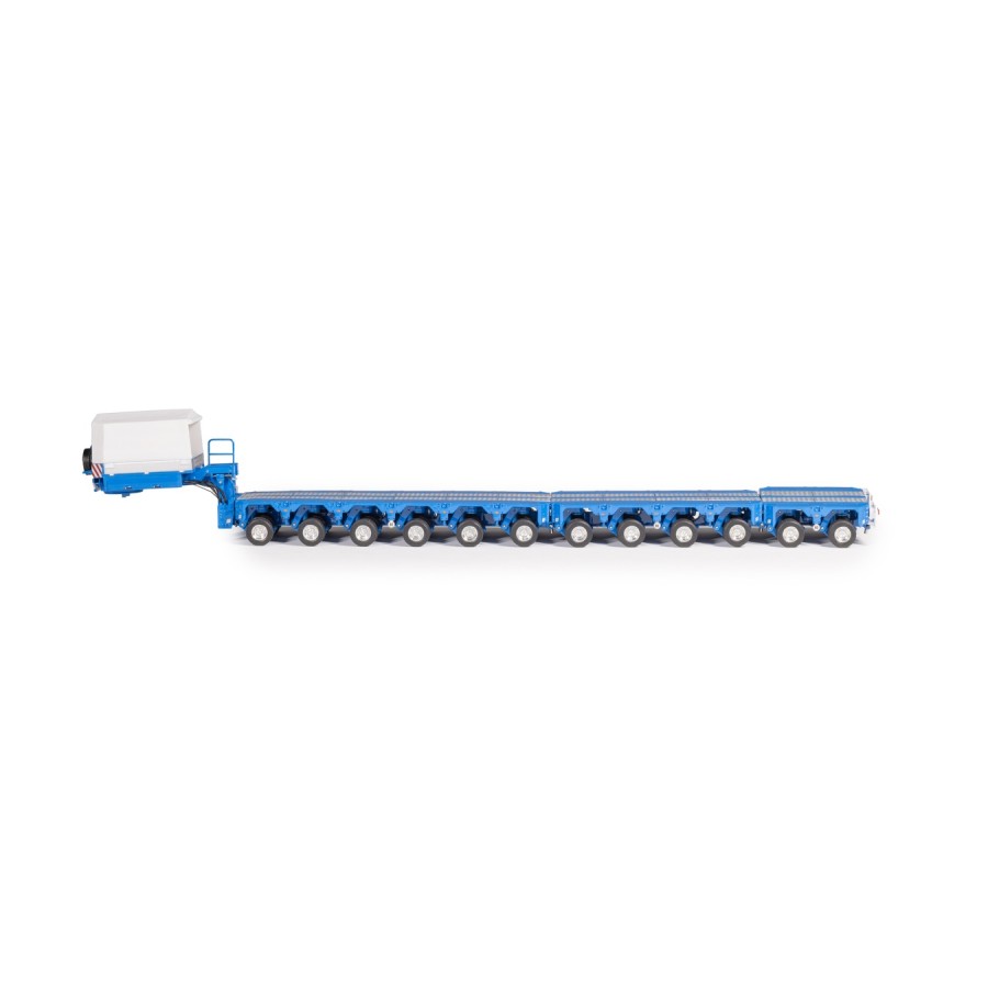 Drake Collectibles ZT09372 Scheuerle Low Loader Steerable Trailer Set Light Blue McAleese Style - Scale 1:50