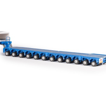 Drake Collectibles ZT09372 Scheuerle Low Loader Steerable Trailer Set Light Blue McAleese Style - Scale 1:50