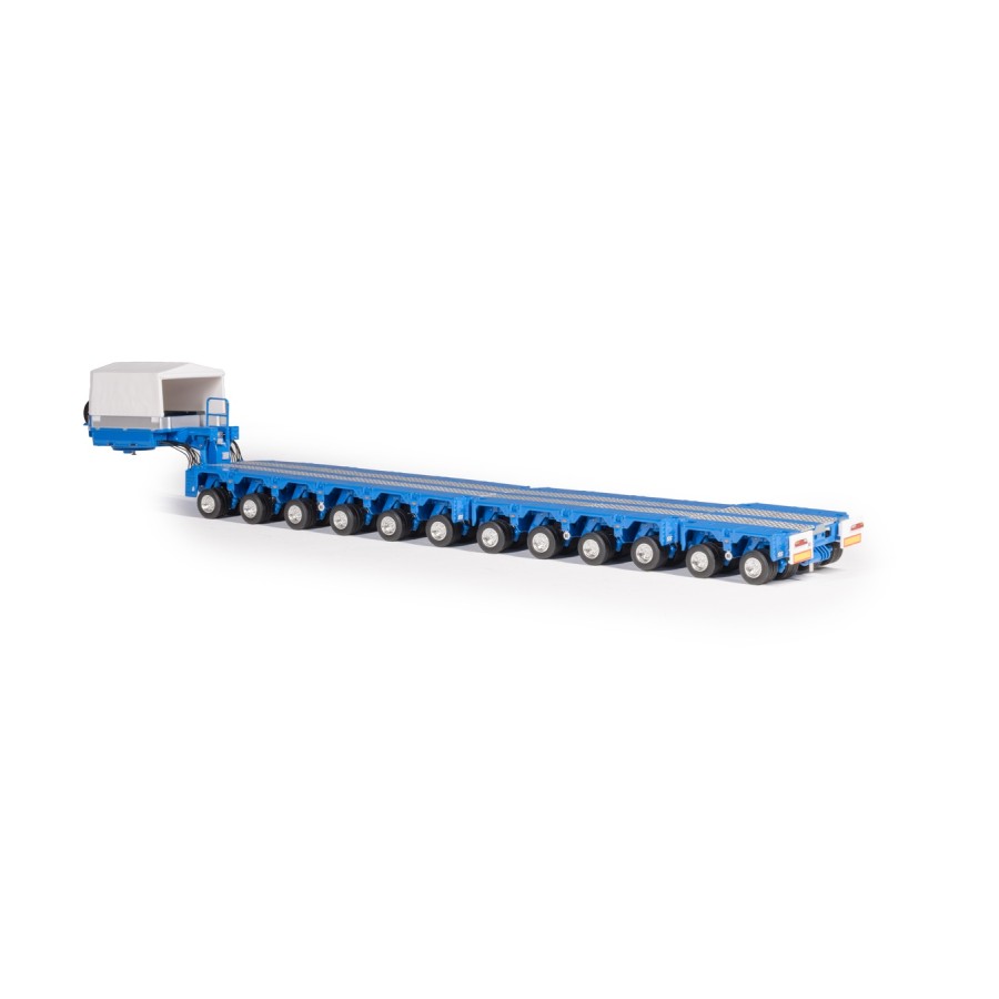 Drake Collectibles ZT09372 Scheuerle Low Loader Steerable Trailer Set Light Blue McAleese Style - Scale 1:50
