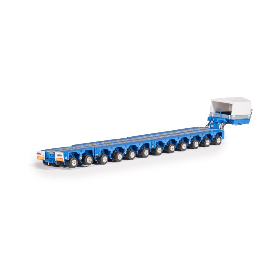 Drake Collectibles ZT09372 Scheuerle Low Loader Steerable Trailer Set Light Blue McAleese Style - Scale 1:50