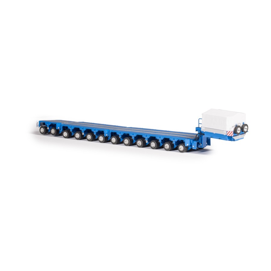 Drake Collectibles ZT09372 Scheuerle Low Loader Steerable Trailer Set Light Blue McAleese Style - Scale 1:50
