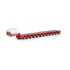 Drake Collectibles ZT09377 Scheuerle Low Loader Steerable Trailer Set Rosso Red - Scale 1:50