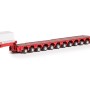 Drake Collectibles ZT09377 Scheuerle Low Loader Steerable Trailer Set Rosso Red - Scale 1:50