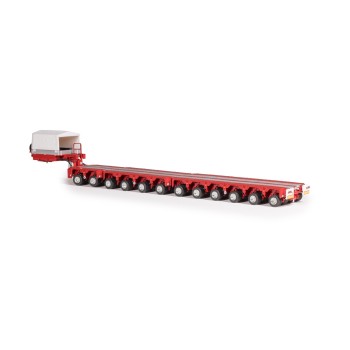 Drake Collectibles ZT09377 Scheuerle Low Loader Steerable Trailer Set Rosso Red - Scale 1:50