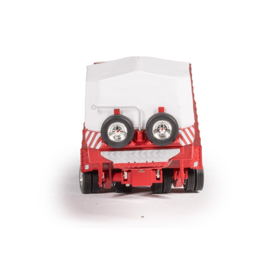 Drake Collectibles ZT09377 Scheuerle Low Loader Steerable Trailer Set Rosso Red - Scale 1:50