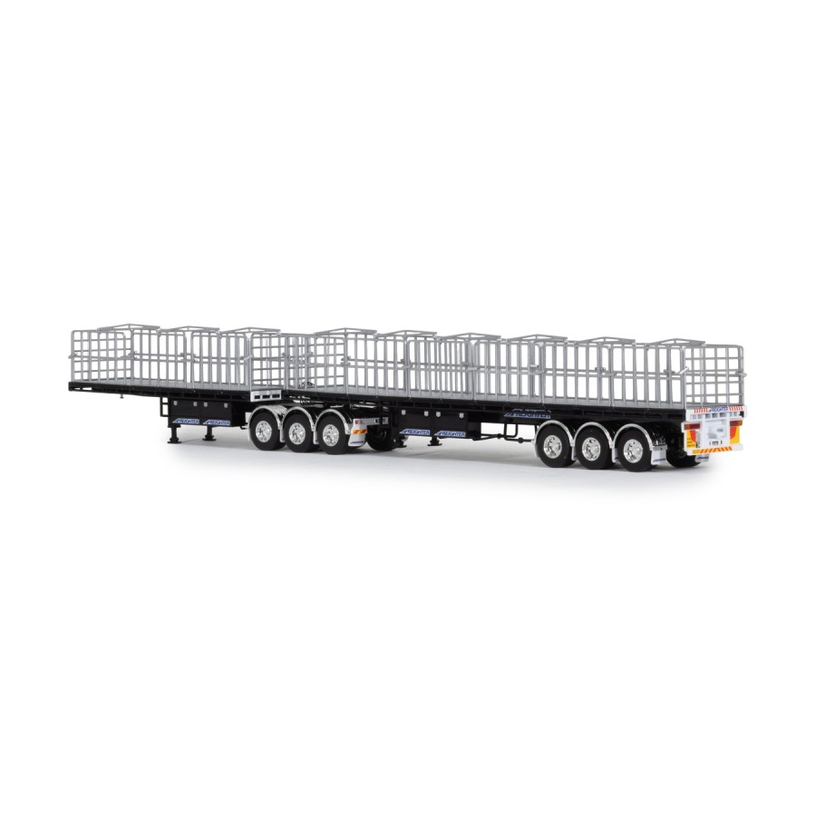 Drake ZT09362 AUSTRALIAN Freighter B Double Trailer Set Black - Scale 1:50