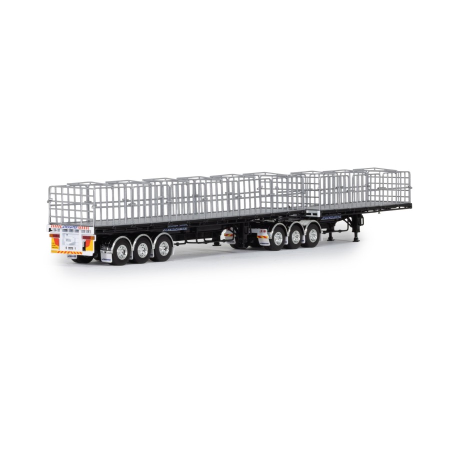 Drake ZT09362 AUSTRALIAN Freighter B Double Trailer Set Black - Scale 1:50
