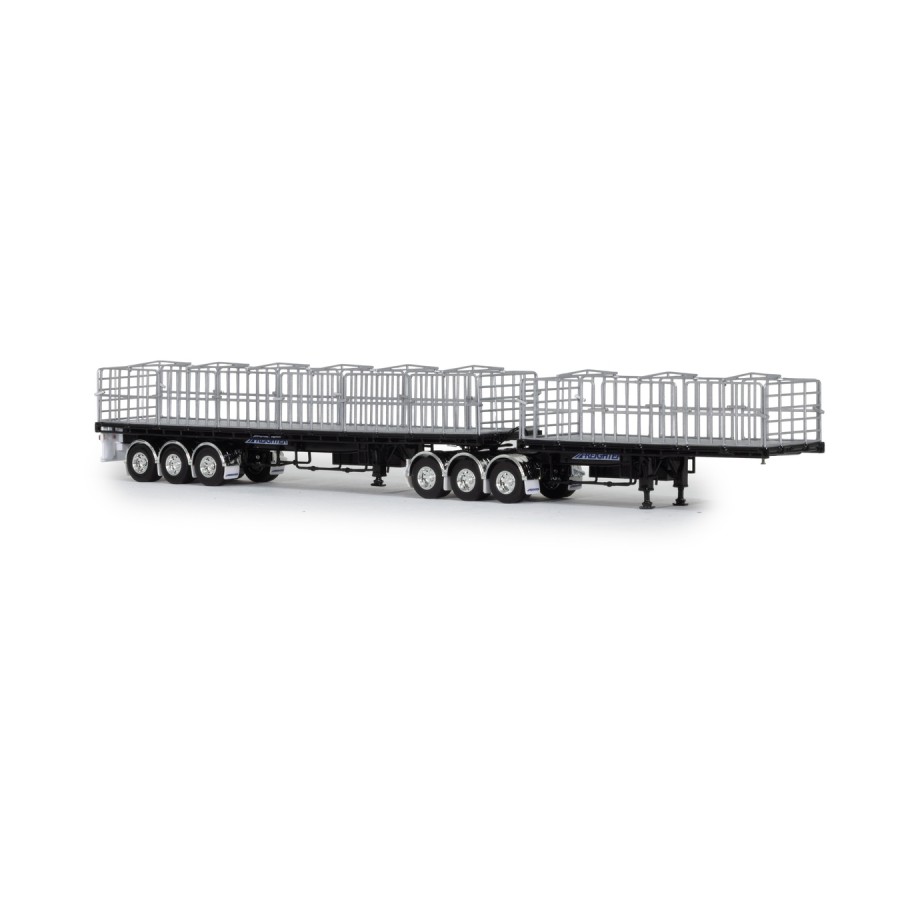 Drake ZT09362 AUSTRALIAN Freighter B Double Trailer Set Black - Scale 1:50
