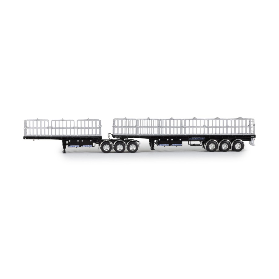 Drake ZT09362 AUSTRALIAN Freighter B Double Trailer Set Black - Scale 1:50