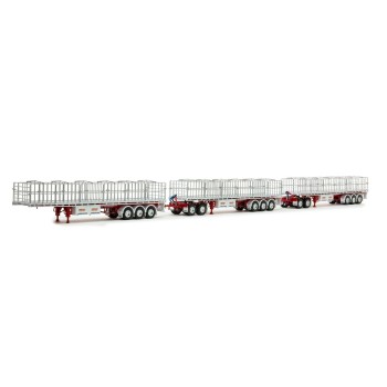 Drake ZT09366 Freighter Flat Top Triple Road Train Set Dawson's Haulage - Scale 1:50