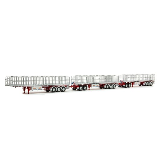 Drake ZT09366 Freighter Flat Top Triple Road Train Set Dawson's Haulage - Scale 1:50