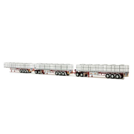 Drake ZT09366 Freighter Flat Top Triple Road Train Set Dawson's Haulage - Scale 1:50