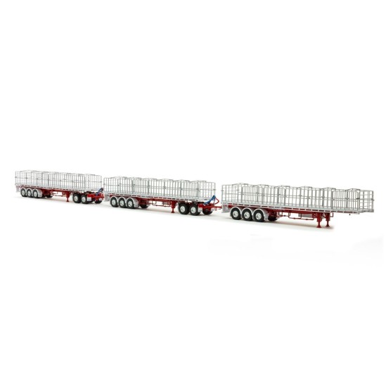 Drake ZT09366 Freighter Flat Top Triple Road Train Set Dawson's Haulage - Scale 1:50