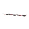 Drake ZT09379 Freighter Triple Flat Top Road Train Set & Dolly Red and White - Scale 1:50