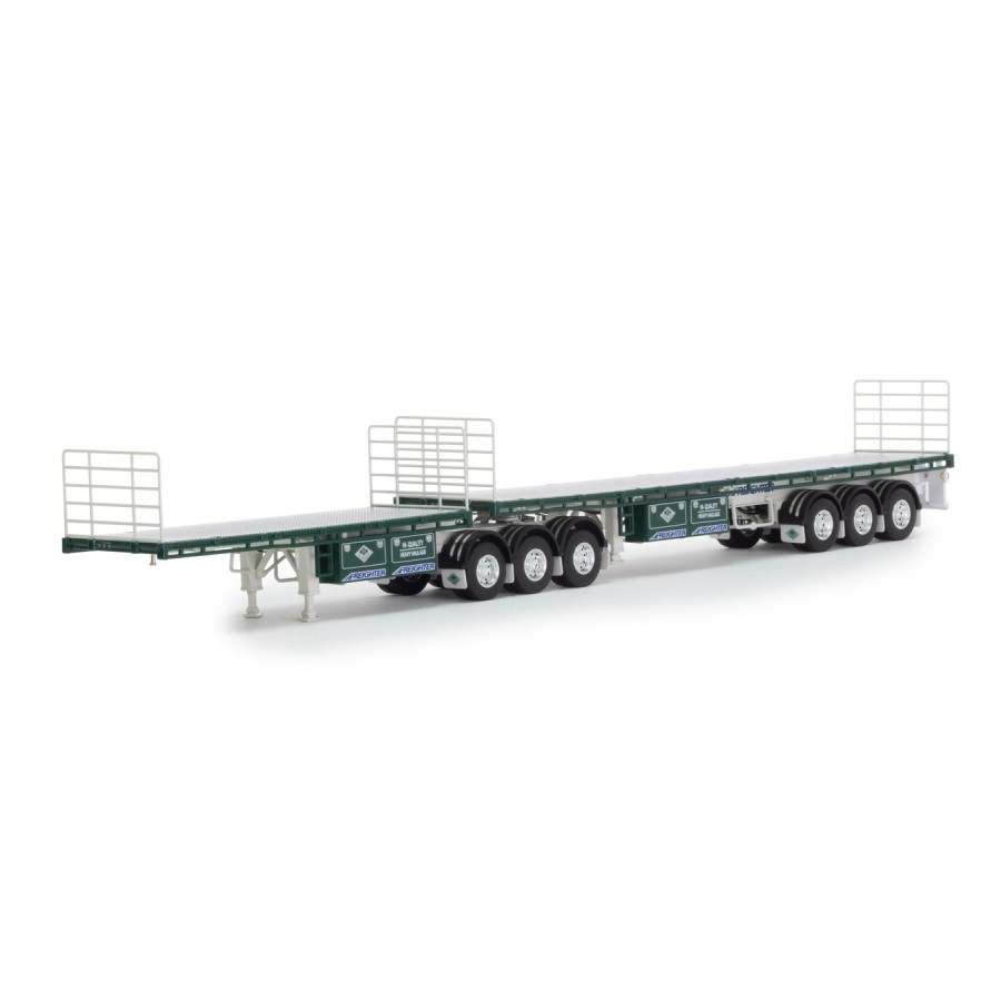 Drake ZT09382 AUSTRALIAN Freighter B Double Flat Top Trailer Set Hi-Quality Heavy Haulage - Scale 1:50