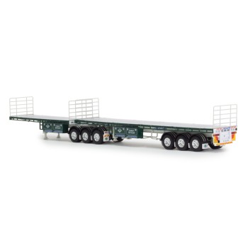 Drake ZT09382 AUSTRALIAN Freighter B Double Flat Top Trailer Set Hi-Quality Heavy Haulage - Scale 1:50