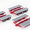 Drake ZT09071A AUSTRALIAN Heavy Haulage 7x8 Steerable Trailer 2x8 3x8 Clip Trailer Accessory Kit White Red - Scale 1:50