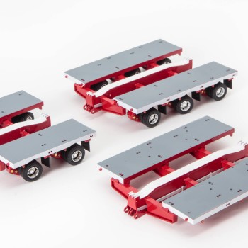 Drake ZT09071A AUSTRALIAN Heavy Haulage 7x8 Steerable Trailer 2x8 3x8 Clip Trailer Accessory Kit White Red - Scale 1:50