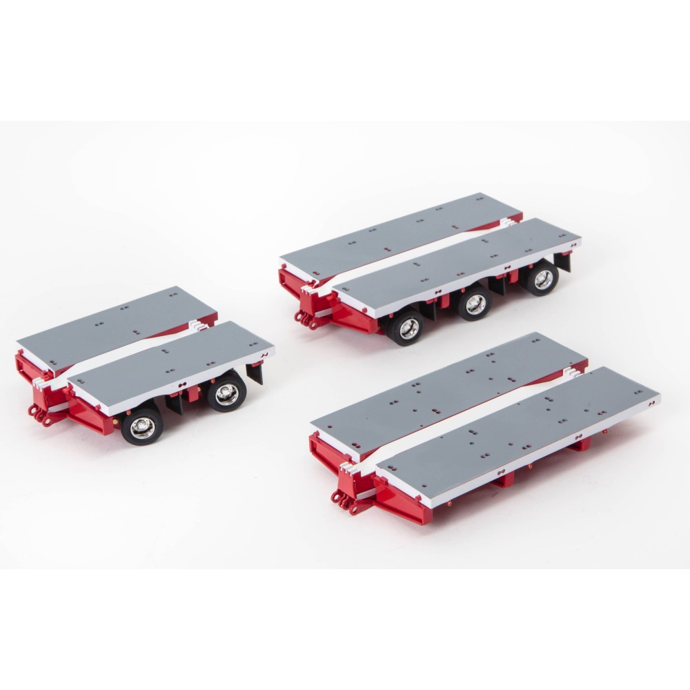 Drake ZT09071A AUSTRALIAN Heavy Haulage 7x8 Steerable Trailer 2x8 3x8 Clip Trailer Accessory Kit White Red - Scale 1:50