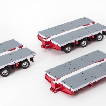 Drake ZT09071A AUSTRALIAN Heavy Haulage 7x8 Steerable Trailer 2x8 3x8 Clip Trailer Accessory Kit White Red - Scale 1:50