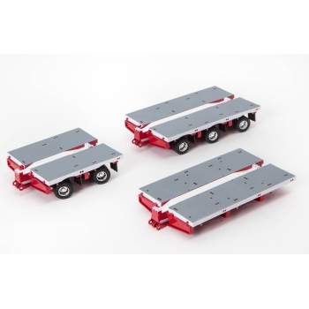 Drake ZT09071A AUSTRALIAN Heavy Haulage 7x8 Steerable Trailer 2x8 3x8 Clip Trailer Accessory Kit White Red - Scale 1:50